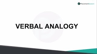 Verbal Reasoning  Analogy Concept and Solved Examples [upl. by Temhem]