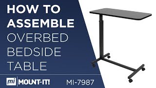 Overbed Table with Wheels  Assembly MI7987 [upl. by Spieler]