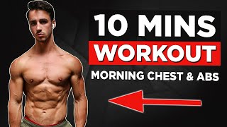 10 MIN HOME CHEST amp ABS WORKOUT NO EQUIPMENT [upl. by Sileray95]