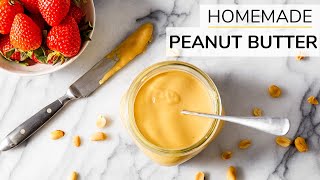 HOWTO MAKE PEANUT BUTTER  homemade peanut butter recipe [upl. by Gloriana]