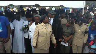 Gun drops from girl at funeral in Barbados [upl. by Annaes915]