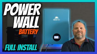 FULL INSTALL  512KWH 100Ah Power Wall LiFePO4 Lithium Battery Wall Mount SunGoldPower [upl. by Armillia]