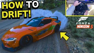 How To Drift EASILY in Forza Horizon 5 [upl. by Klarika701]