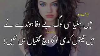 Mein sunya se lok bewafa hunde ne with urdu lyrics [upl. by Mackey849]