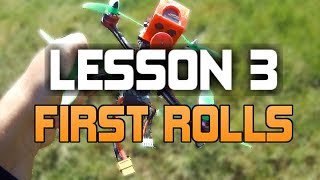 HOW TO FLY A FPV RACE DRONE UAVFUTURES FLIGHT SCHOOl Lesson 3 First rolls [upl. by Lamrert]