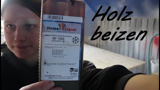 Beizen und lackieren einer 3S Massivholzplatte Tutorial [upl. by Elvis]