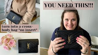 YSL SAINT LAURENT MONOGRAM CLUTCH REVIEW MUSTHAVE  WHAT FITS HOW TO WEAR CROSSBODY [upl. by Aciretahs]