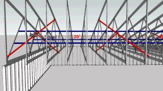 Truss Bracing Recommendations in 3D from the Western Wood Truss Association [upl. by Nylirret]