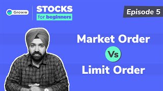 Market Order Vs Limit Order  Stocks for Beginners [upl. by Eynobe]