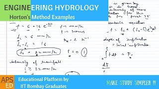 Hortons Infiltration Equation Examples  Engineering Hydrology [upl. by Bethina]