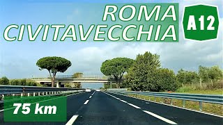 A12  ROMA  CIVITAVECCHIA  TARQUINIA  Autostrada Azzurra [upl. by Arriek]