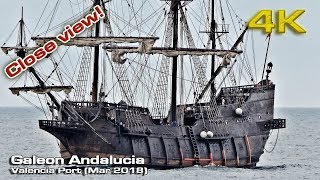 Galeon Andalucía 4K entering Marina Real Valencia 2018 [upl. by Kerianne]