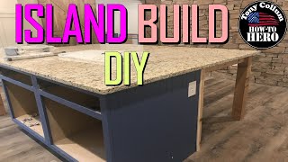 EASY CUSTOM KITCHEN ISLAND BUILD  with plans [upl. by Elleral]