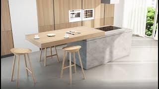 BREAKFAST TOP Sliding Kitchen Island Extension  BOX15 [upl. by Chon350]