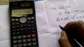 Mod calculation using casio  fx991 MS [upl. by Aerdnahc]