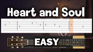 Heart and Soul  EASY Guitar tutorial TAB [upl. by Defant128]