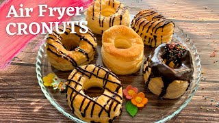 AIR FRYER DONUTS  CRONUTS  Super Easy Homemade CRONUTS In 10 Minutes  AIR FRYER RECIPES [upl. by Holt528]