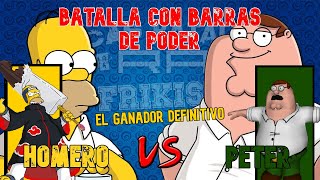 Homer vs Peter Griffin  PELEA CON BARRAS de PODER  Épicas Batallas de Rap del Frikismo  Keyblade [upl. by Monty]