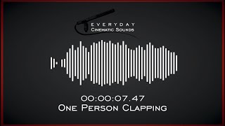 One Person Clapping  HQ Sound Effect [upl. by Anada809]