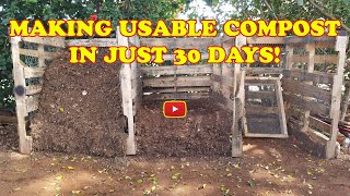 Making Compost in 30 Days Using Pallet Wood Bins [upl. by Dacy]