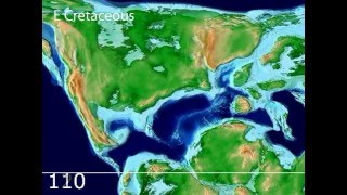 Plate Tectonic Evolution of the North Atlantic Scotese Animation [upl. by Yrolam]