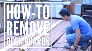 HowTo Easily Remove Rotting Deck Boards That are Nailed to your Deck [upl. by Nedearb]