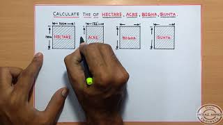 Calculate The Area of HECTARE  ACRE  BIGHA  GUNTA [upl. by Egroj129]