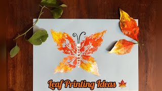 Different ways of Leaf Printing  Leaf Printing Technique  DIY Leaf Printing  Daily Art [upl. by Atoiyanap]