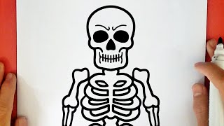 HOW TO DRAW A SKELETON [upl. by Rashida]