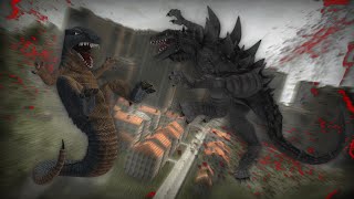 Zilla vs Gorosaurus  Godzilla Fan Project Animation godzilla fight combat kaiju blender [upl. by Sacram963]