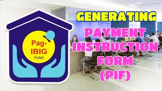 How to Generate PAGIBIG Payment Instruction Form PIF for Employers [upl. by Arimat]