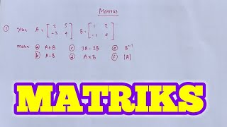 MATRIKS 1  MATEMATIKA KELAS 11 [upl. by Naujek]