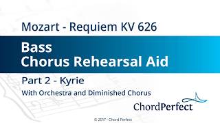 Mozarts Requiem Part 2  Kyrie  Bass Chorus Rehearsal Aid [upl. by Icul]