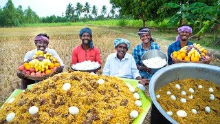 BIRYANI  MUTTON BIRYANI with Eggs  Traditional Biryani Recipe cooking in Village  Village Cooking [upl. by Nidia]