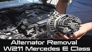 How To Change Alternator From Mercedes E500  W211 [upl. by Zeidman]