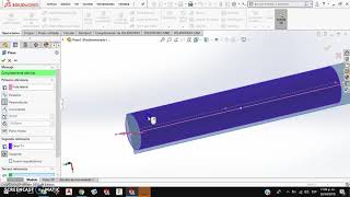 Como hacer agujeros en cilindros con solid works [upl. by Aoht]
