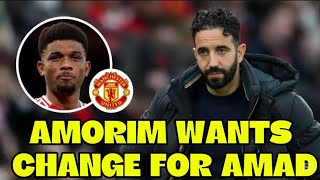 Rúben Amorim Plans to Change Amad Diallos Position at Man Utd  Manchester United News Today [upl. by Farley120]