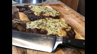 Seared Ribeye With Blue Cheese Butter Sauce [upl. by Rebah577]