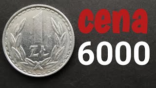 Cena za monetę PRL 6000 złotych  1 złoty 1975 BZM MS69 poszukiwana przez kolekcjonerów [upl. by Eural]