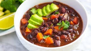 Perfect Black Bean Soup Recipe [upl. by Eilema]