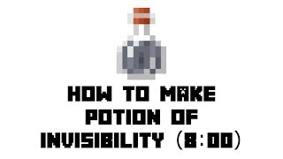 Minecraft Survival How to Make Potion of Invisibility 800 [upl. by Laerdna]