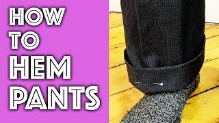 How to Hem Pants  Sew Anastasia [upl. by Urion]