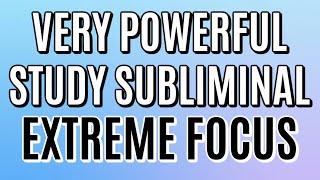 Study Subliminal  Improve Concentration Focus and Memory [upl. by Odrautse829]