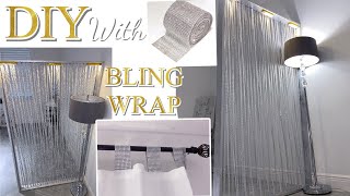 BLING WRAP ROOM DIVIDER DIY Accent CURTAIN Idea [upl. by Glaab]