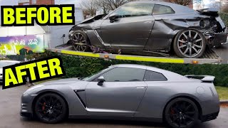 Rebuilding a salvage NISSAN GTR in 10 minutes [upl. by Rednael517]