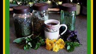 Herbs for Teas Harvesting and Drying [upl. by Ahtael130]