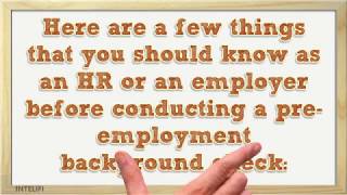 Preemployment Background Check Guidelines to Follow [upl. by Danais935]