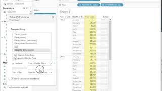 How to compare prior year data by month in Tableau [upl. by Littman]