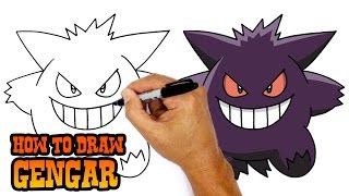 How to Draw Pokemon  Gengar [upl. by Trixi796]