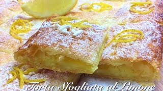 TORTA SFOGLIATA CON CREMA AL LIMONE ricetta facile e Veloce TUTTI A TAVOLA [upl. by Cormack]